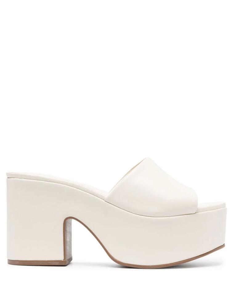 Larroude Miso open-toe flatform mules - Neutrals Cover