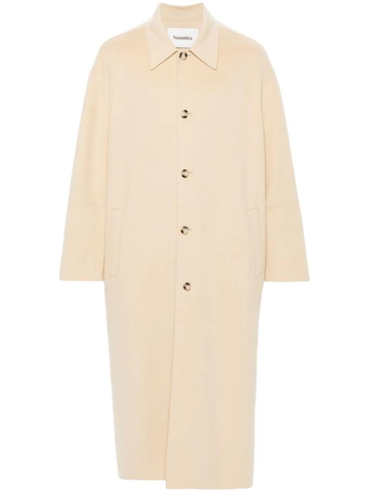 Nanushka Lucian wool-blend coat - Neutrals Cover