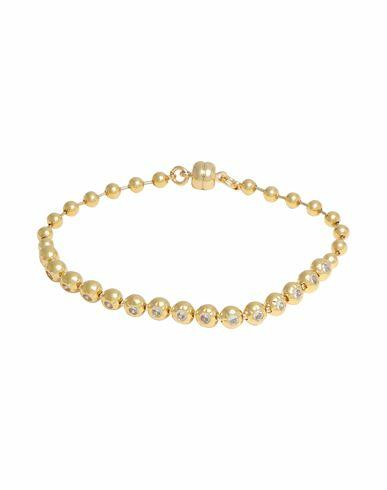 Luv Aj Woman Bracelet Gold Brass, Cubic zirconia Cover