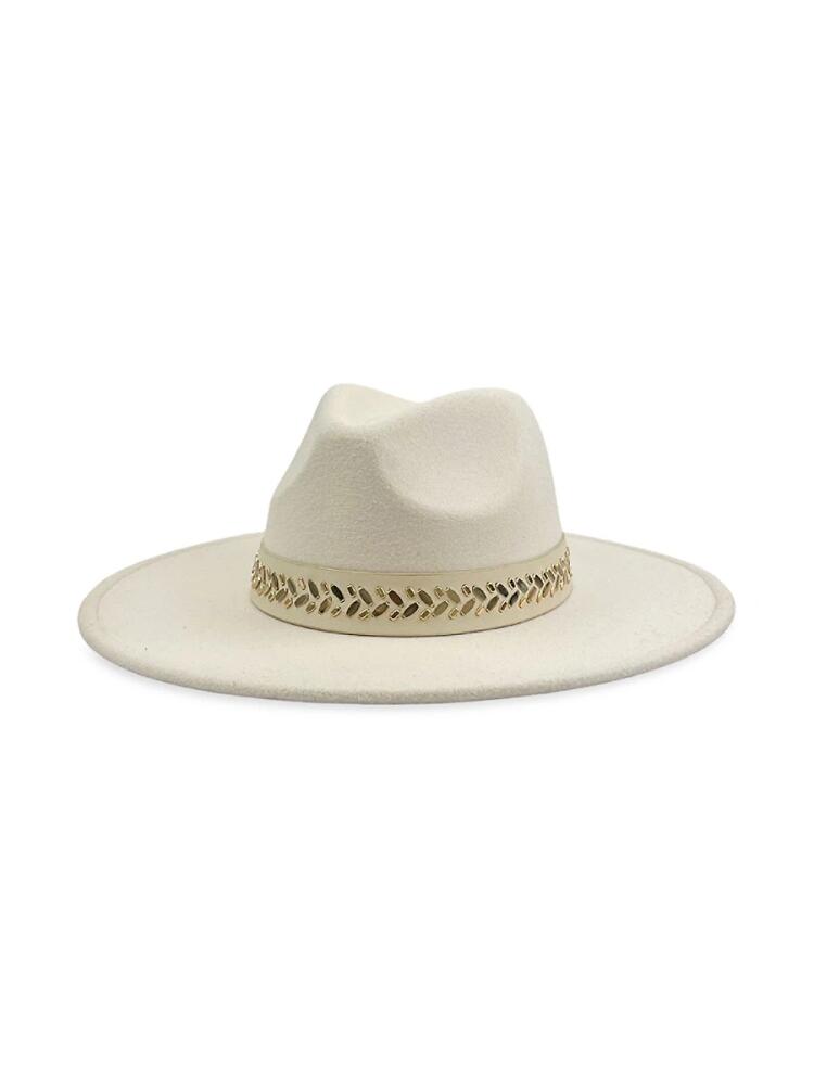 MARCUS ADLER Women's Wool Blend Panama Hat - Ivory Cover