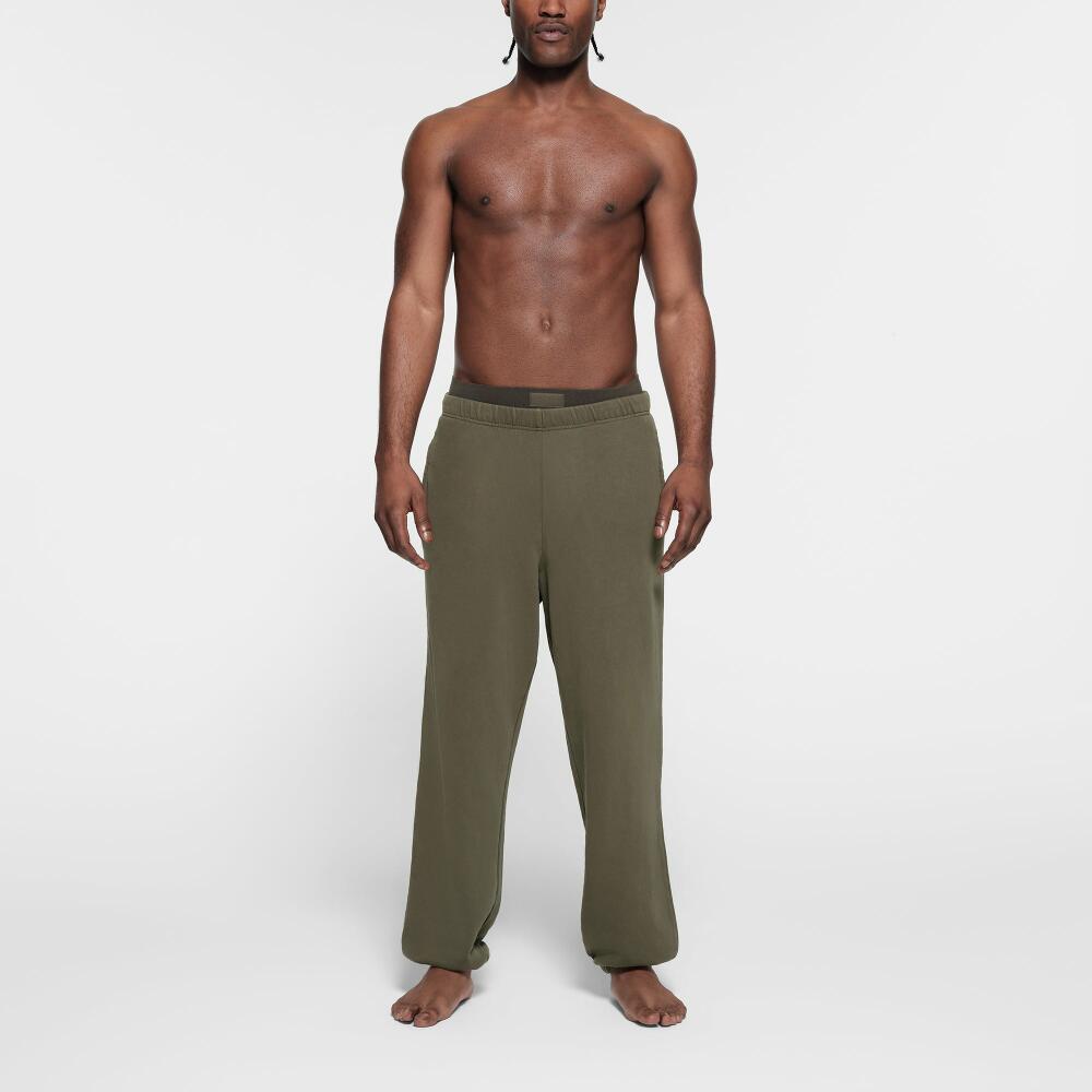 SKIMS Mens Relaxed Jogger Pants | Green | Large | Terry Cover