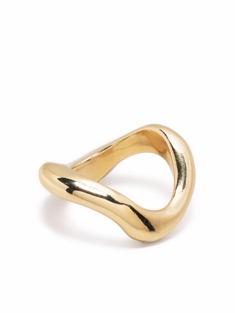 BEATRIZ PALACIOS large gold-plated Wave ring Cover