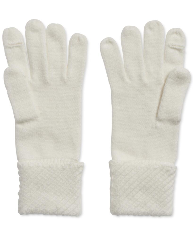 Calvin Klein Chunky Rib Knit Gloves - Cream Cover