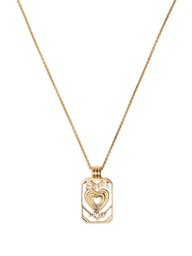 Missoma Peace and Love tag necklace - Gold Cover