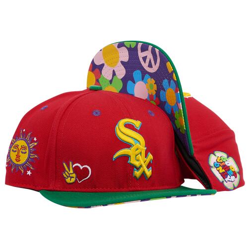 Pro Standard White Sox Peace & Love Snapback Hat - Adult Red Cover