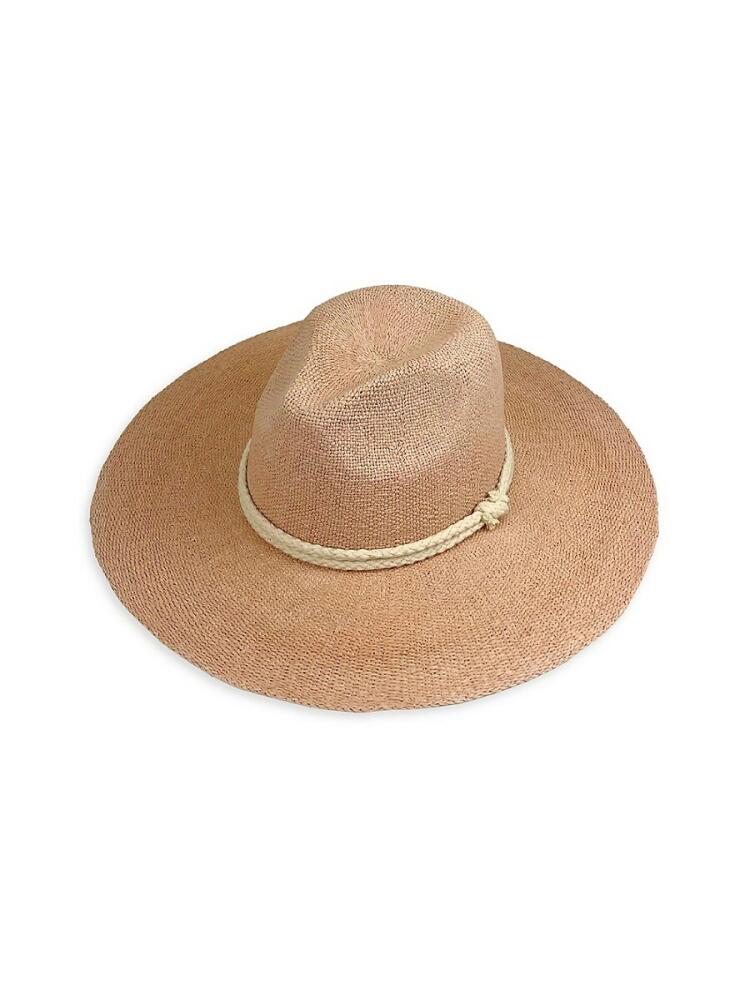 MARCUS ADLER Women's Straw Panama Hat - Tan Cover