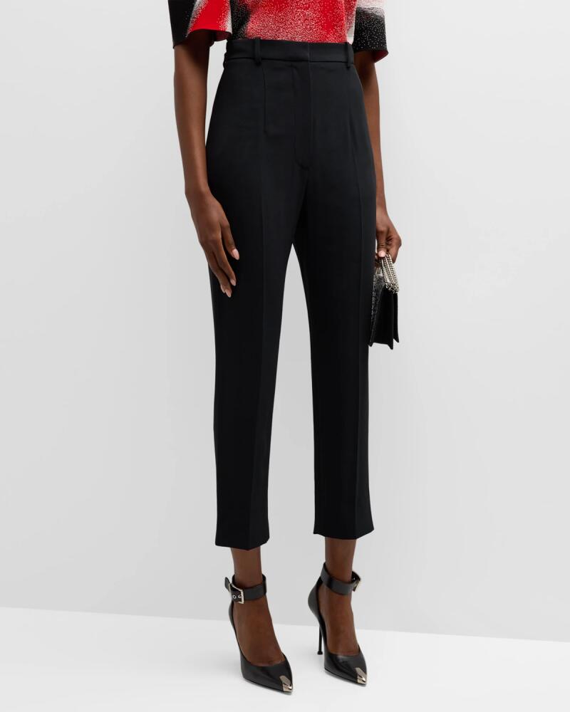 Alexander McQueen High-Waist Crop Cigarette Trousers Cover