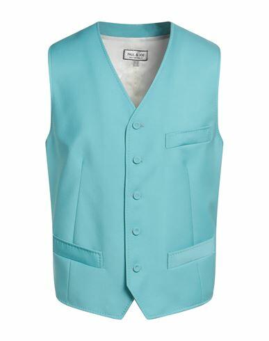 Paul & Joe Man Tailored Vest Turquoise Virgin Wool Cover