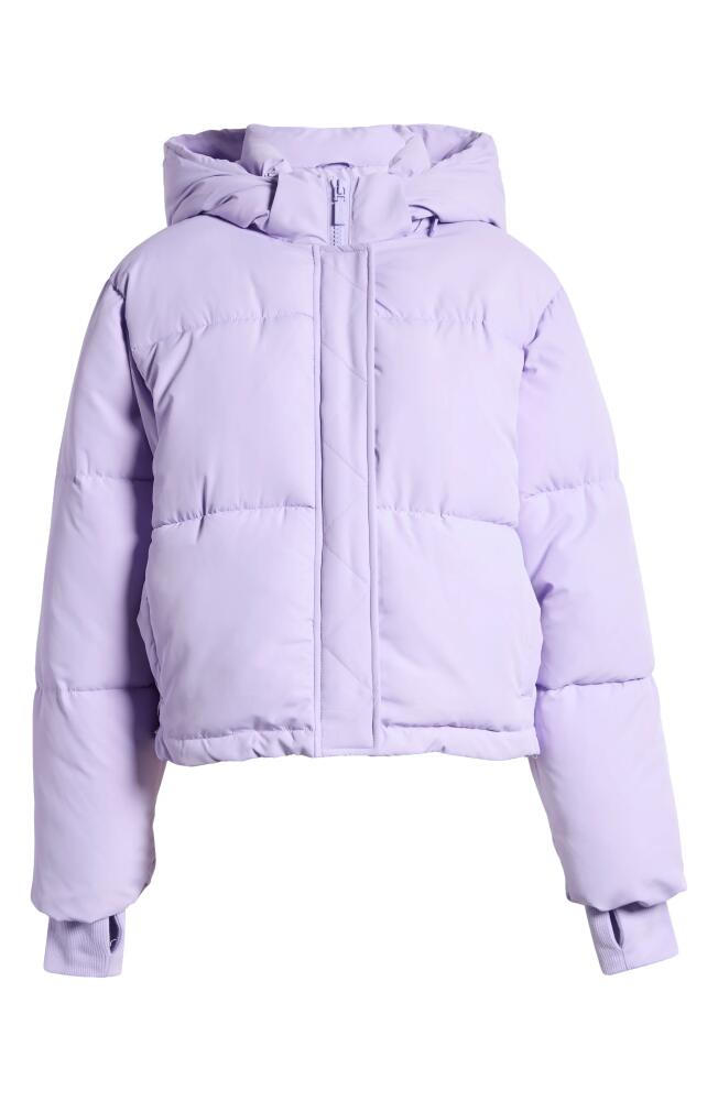 Florence by Mills Hooded Short Puffer Jacket in Millie Lavender Cover