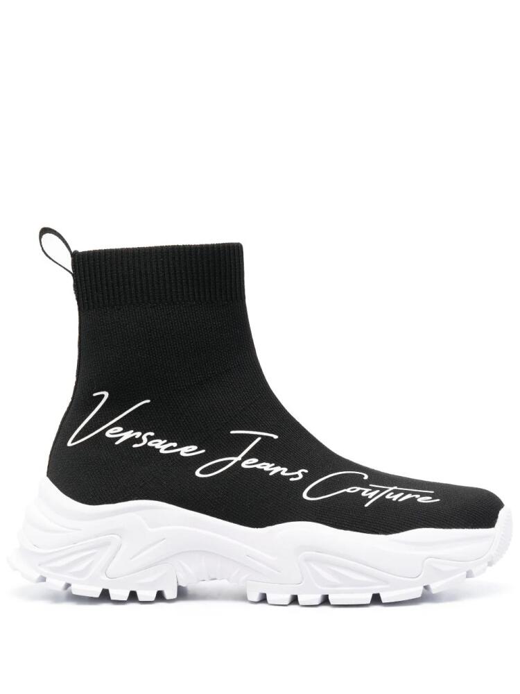 Versace Jeans Couture logo-print high-top sneakers - Black Cover