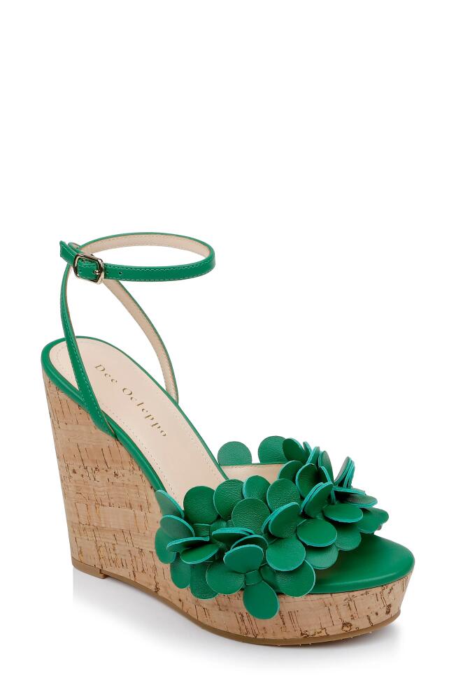 Dee Ocleppo Madrid Wedge Sandal in Green Leather Cover