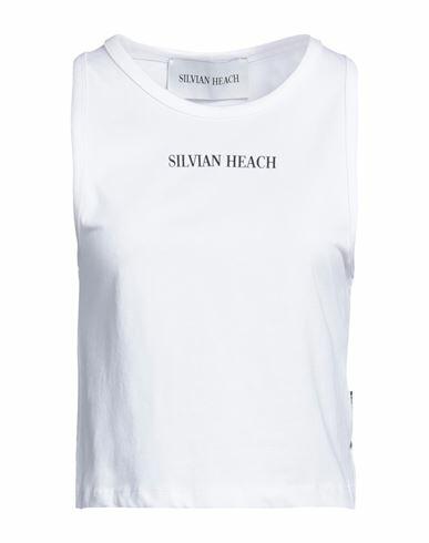 Silvian Heach Woman Tank top White Cotton, Lycra Cover