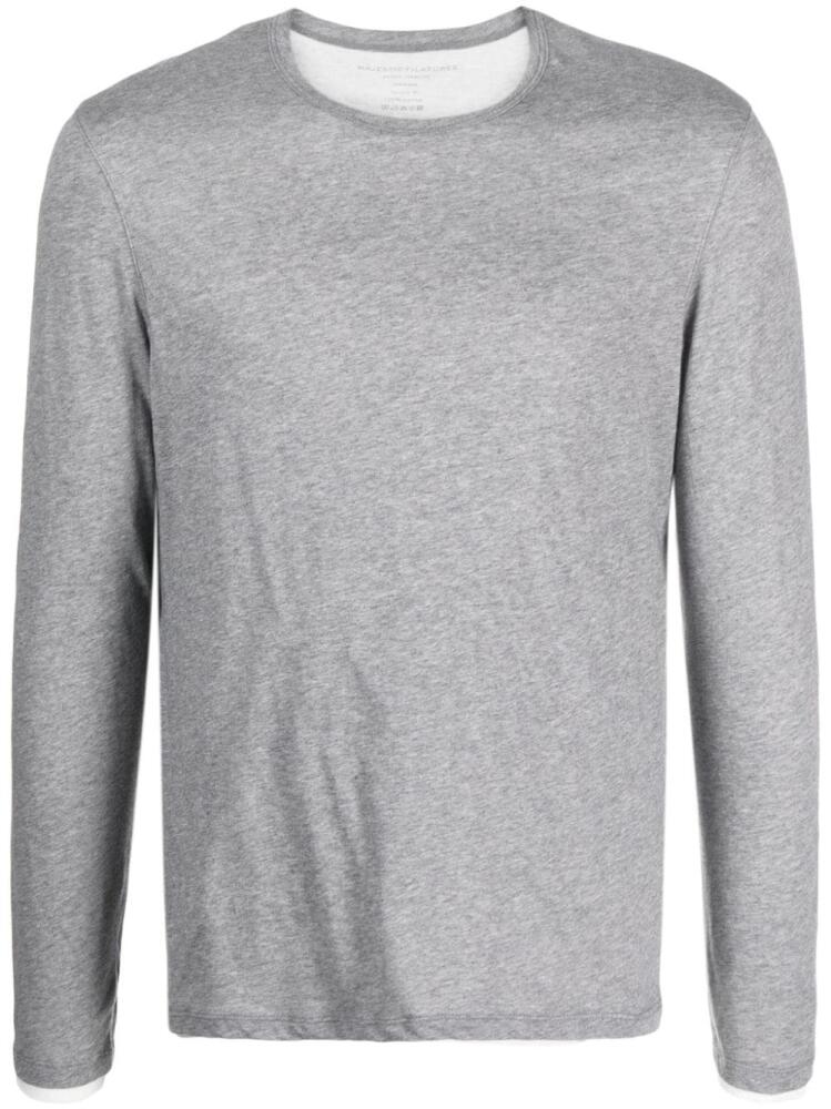 Majestic Filatures mélange-effect cotton sweatshirt - Grey Cover