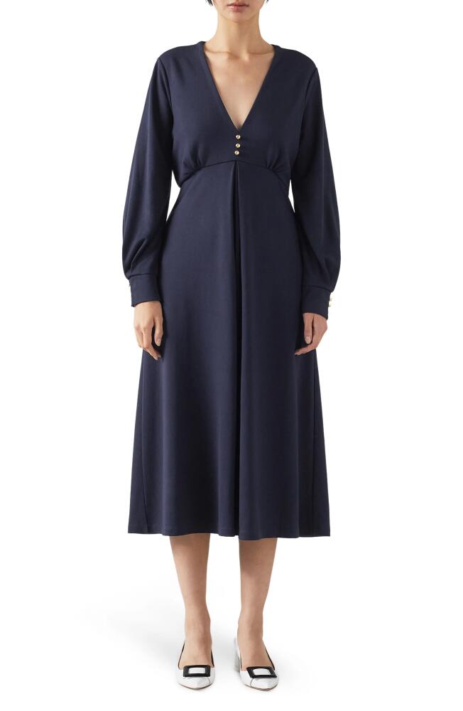 LK Bennett Jenny Long Sleeve Dress in Midnight Cover