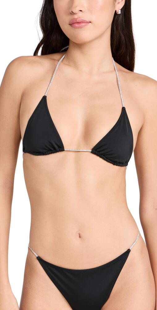 Solid & Striped The Iris Bikini Top Blackout Rhinestone Cover