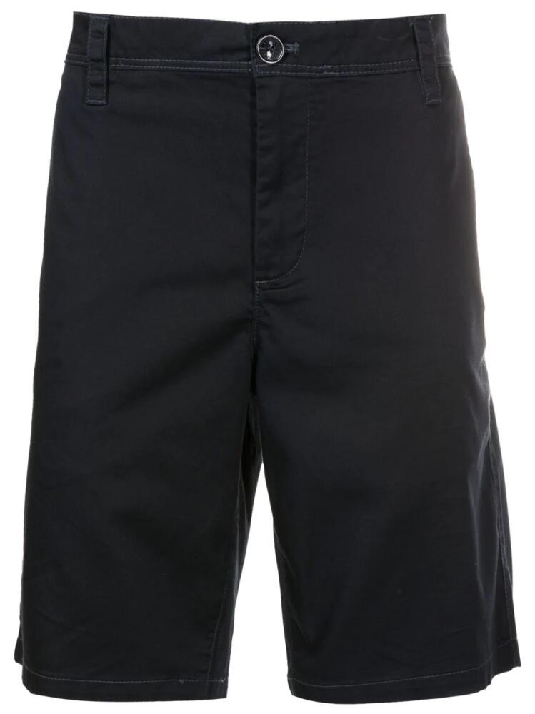 Armani Exchange logo-plaque above-knee shorts - Blue Cover