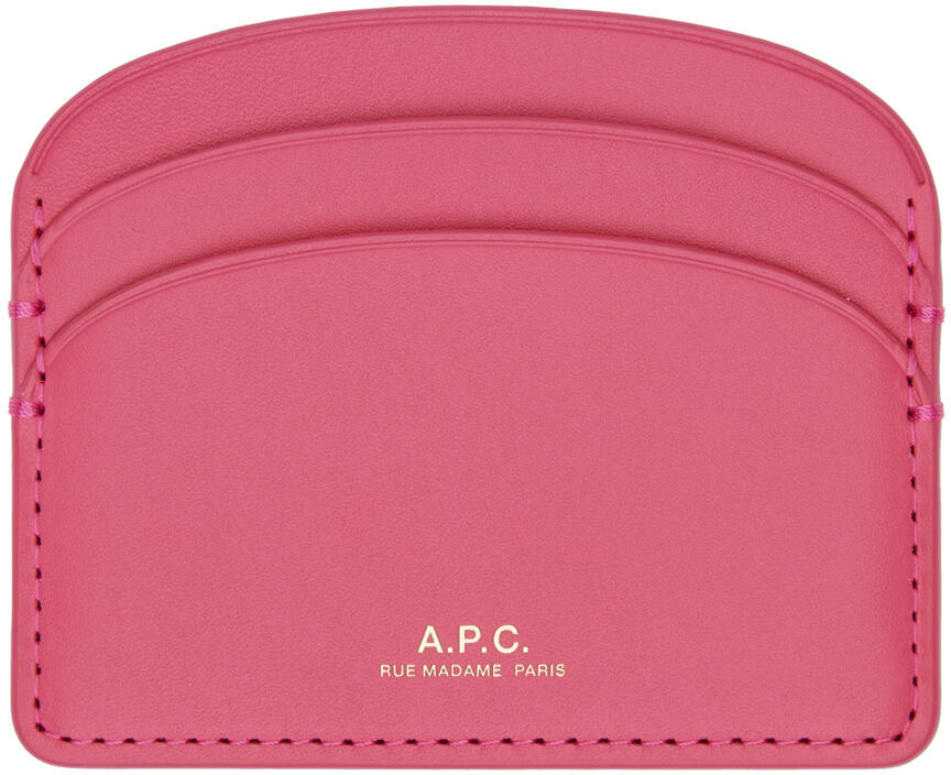 A.P.C. Pink Demi-Lune Card Holder Cover