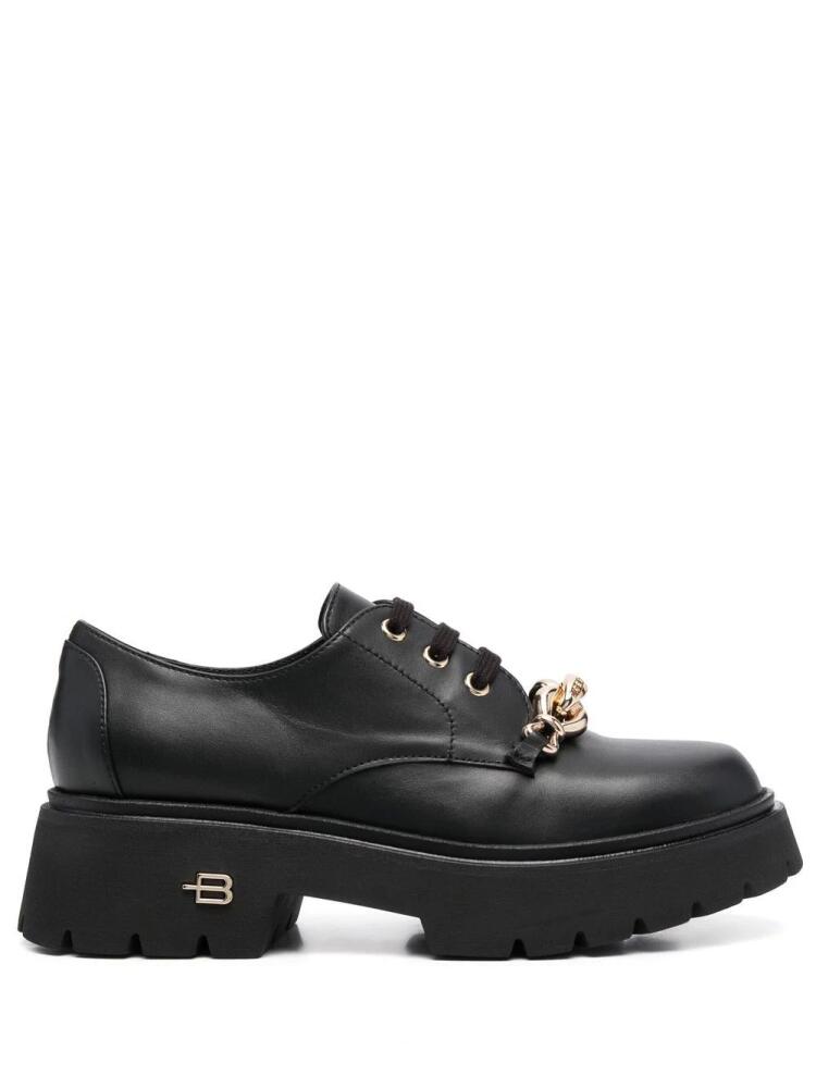 Baldinini logo-plaque lace-up chunky shoes - Black Cover