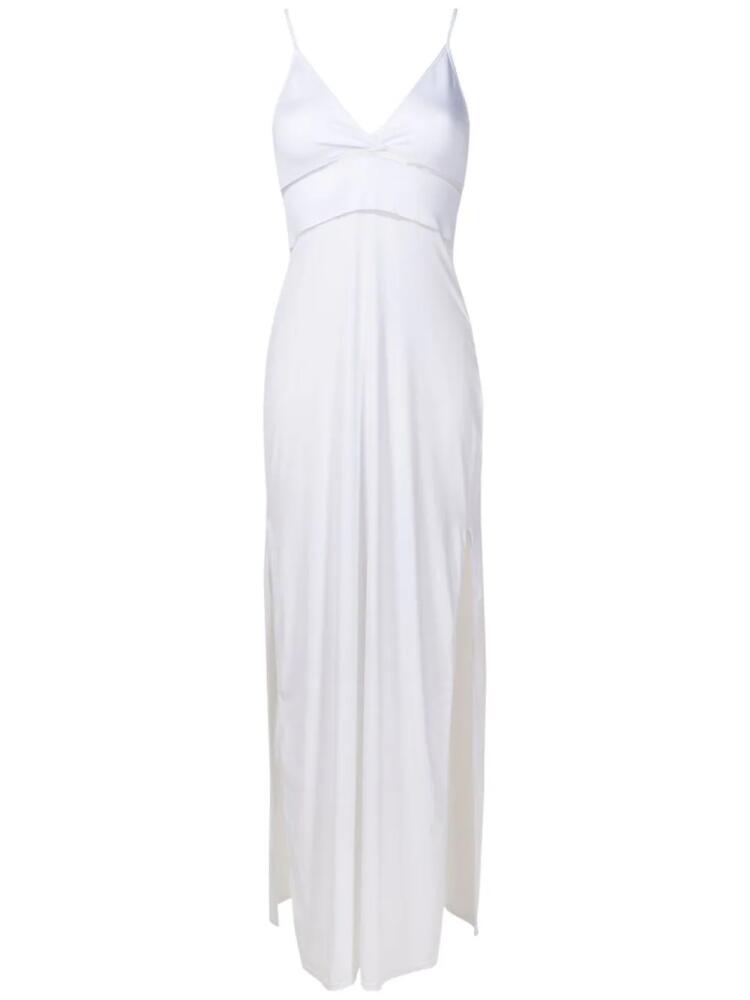 Amir Slama tulle-insert sleeveless maxi dress - White Cover