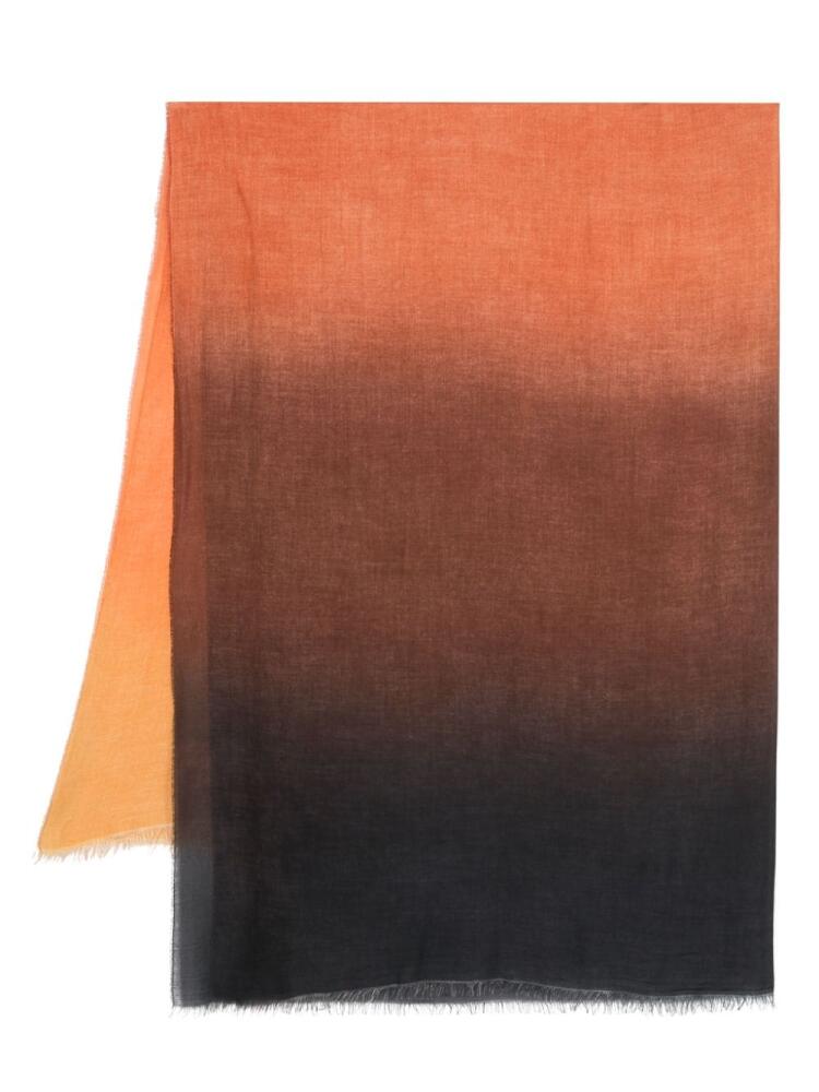 Faliero Sarti Azzurrata gradient-effect scarf - Orange Cover