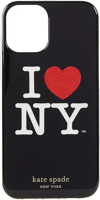 Kate Spade New York I Heart NY Phone Case for iPhone(r) 12 Mini (Black Multi) Cell Phone Case Cover