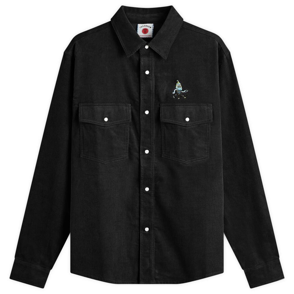 ICECREAM Men's Needle Cord Shirt in Black Cover