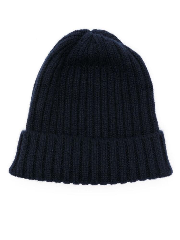 Fedeli ribbed-knit cashmere beanie - Blue Cover