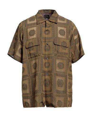 Needles Man Shirt Military green Polyester, Rayon Cover