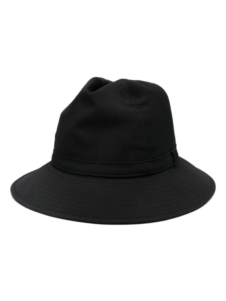 Yohji Yamamoto gabardine fedora hat - Black Cover