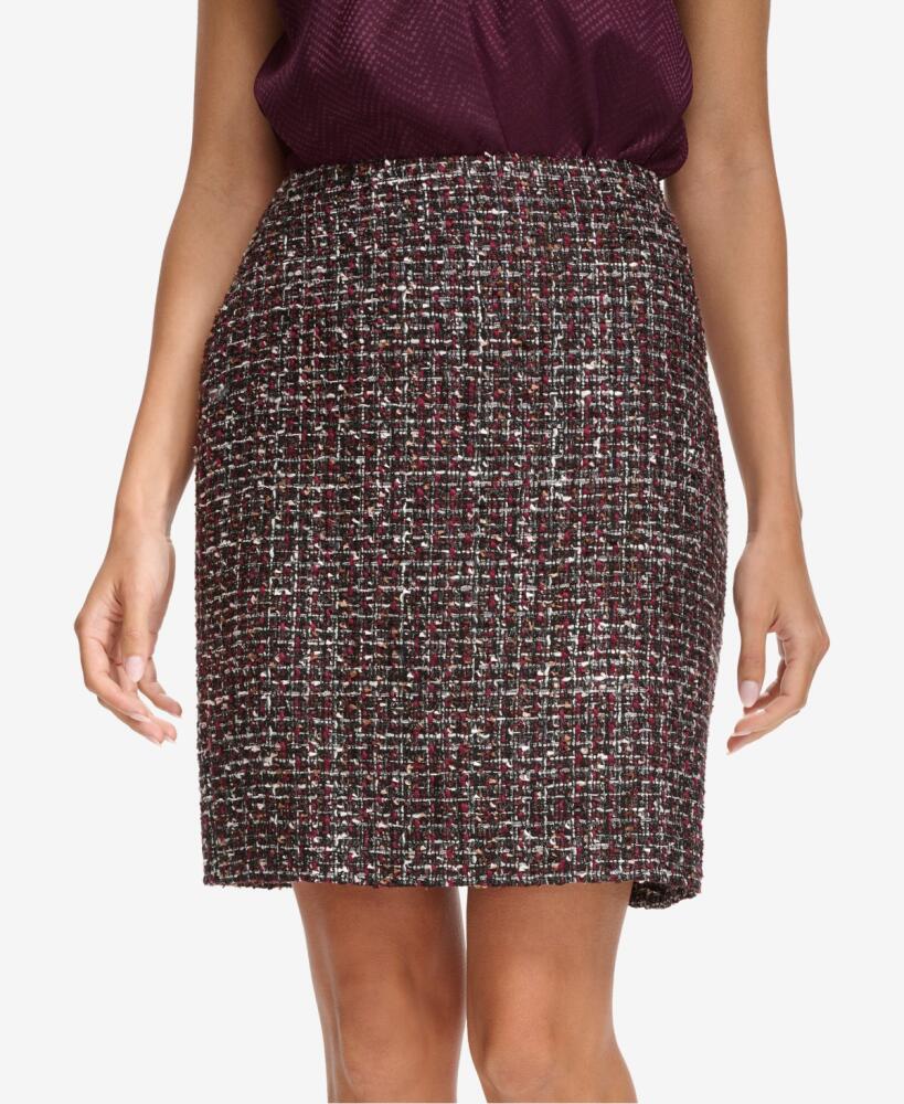 Calvin Klein Petite Tweed A-Line Skirt - Blck Multi Cover