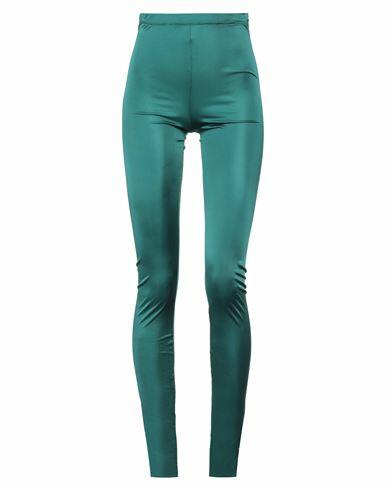 Lamberto Losani Woman Leggings Emerald green Viscose Cover