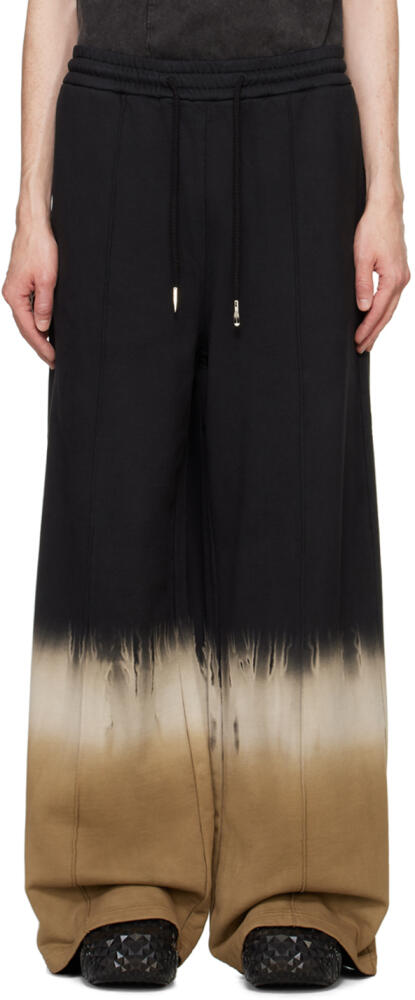 Feng Chen Wang Black Tie-Dye Sweatpants Cover