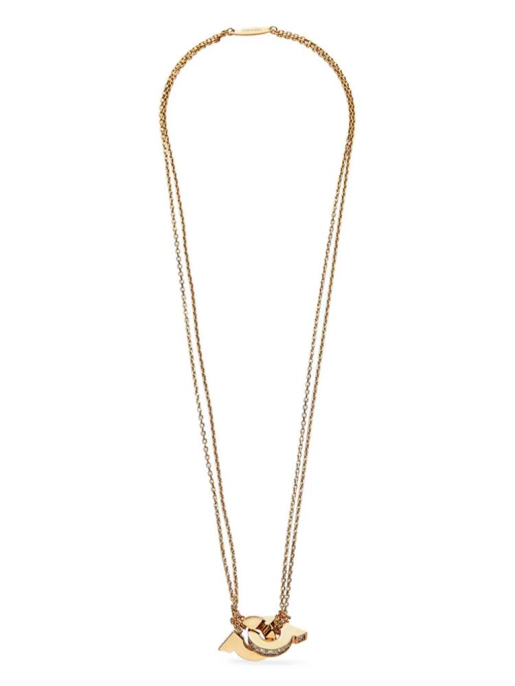 Ferragamo Double Gancini pendant necklace - Gold Cover