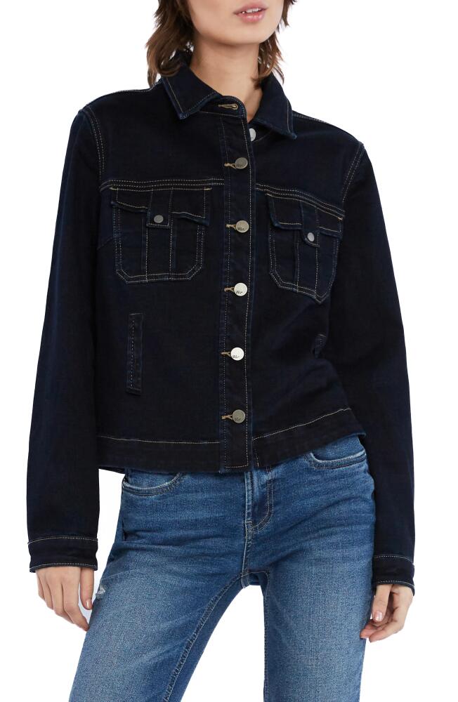 Wash Lab Denim Tab Pocket Denim Jacket in Onyx Wash Cover