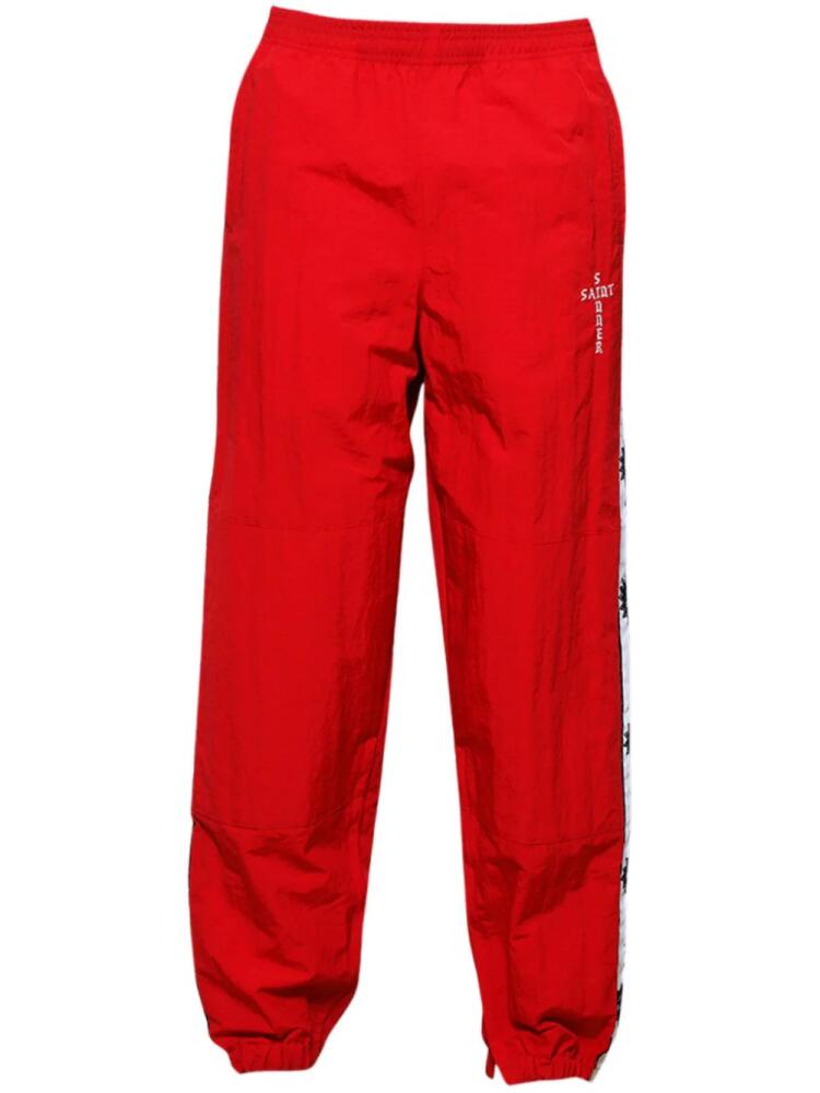 SAINT MXXXXXX logo-tape track pants - Red Cover