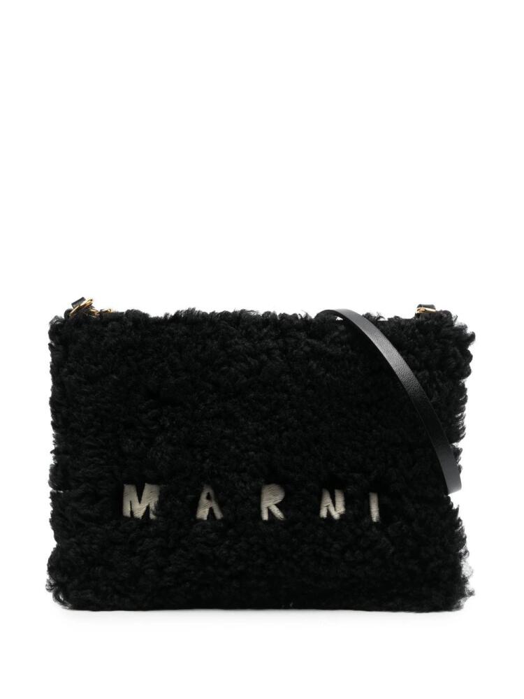 Marni lamb fur cross-body bag - Black Cover