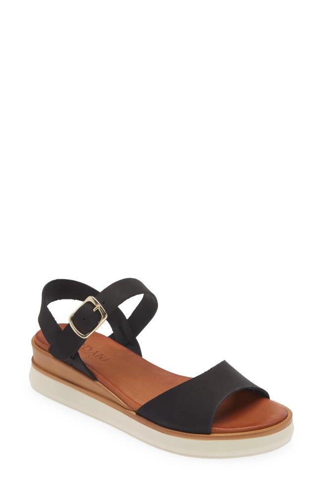 Cordani Sierra Ankle Strap Wedge Sandal in Nero Nubuck Cover