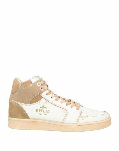 Replay Man Sneakers Off white Soft Leather, Textile fibers Cover