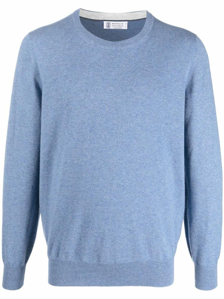 Brunello Cucinelli crew-neck cashmere jumper - Blue Cover