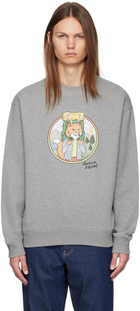 Maison Kitsuné Gray Rambling Fox Comfort Sweatshirt Cover