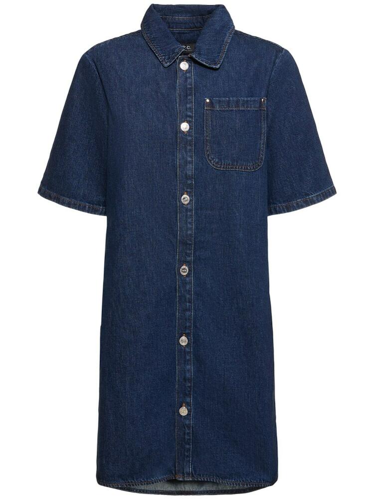 A.P.C. Venice Cotton Denim Mini Dress Cover