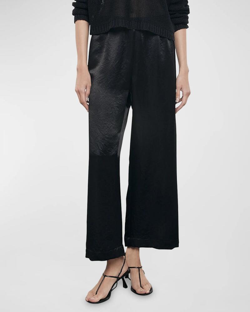 Enza Costa Hammered Satin Ankle Pants Cover