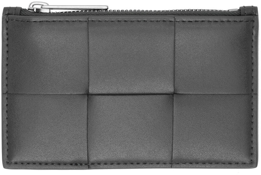 Bottega Veneta Gray & Blue Cassette Zippered Card Holder Cover