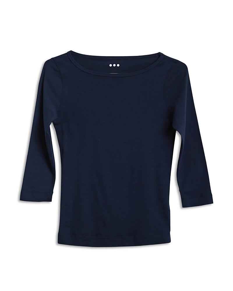 Three Dots Three-Quarter-Sleeve Cotton Tee Cover