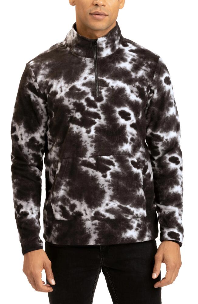 Threads 4 Thought Pershing Atomic Tie Dye Half Zip Pullover in Black Multi Cover