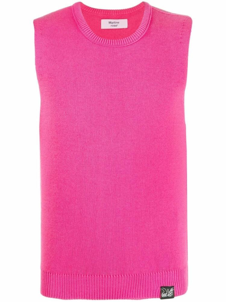 Martine Rose crew-neck knitted vest - Pink Cover