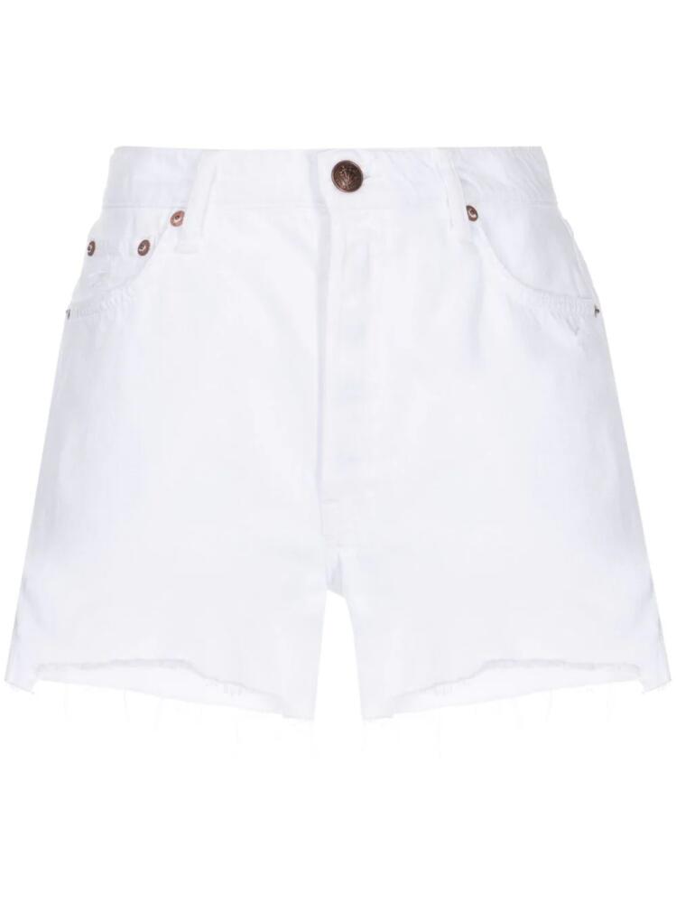 rag & bone frayed-hem denim shorts - White Cover