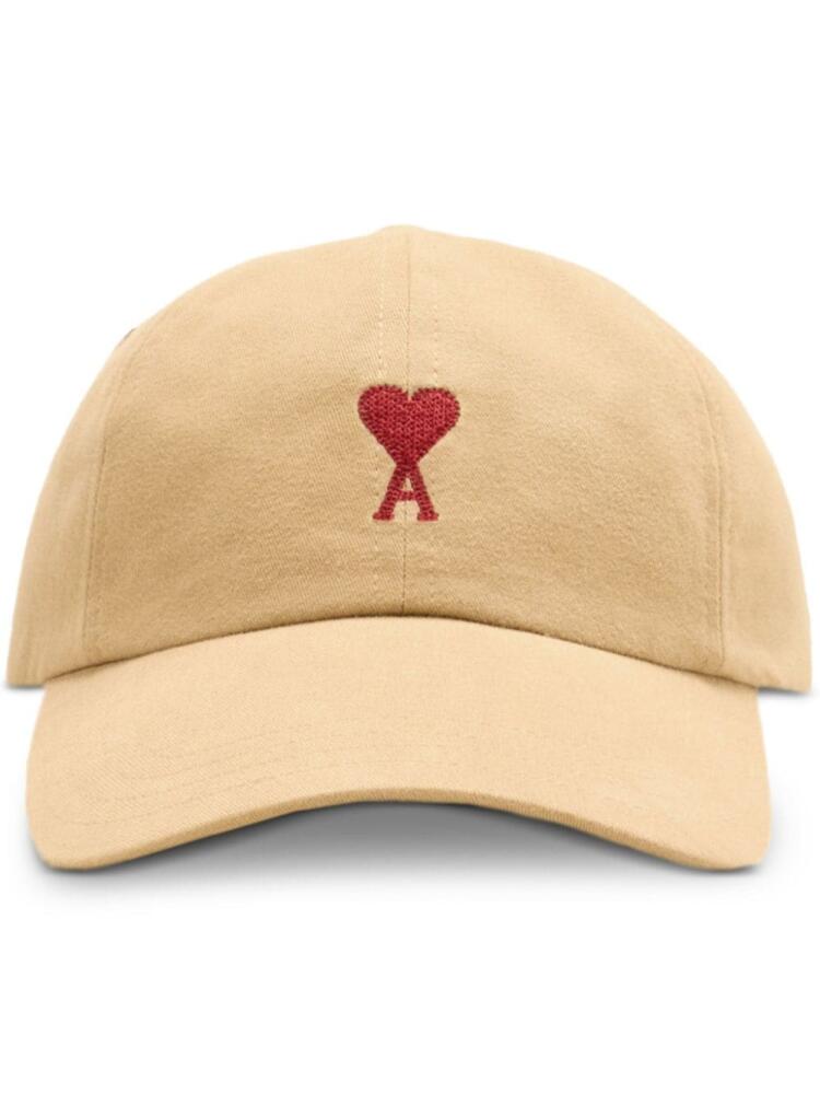 AMI Paris Ami de Coeur embroidered cap - Neutrals Cover