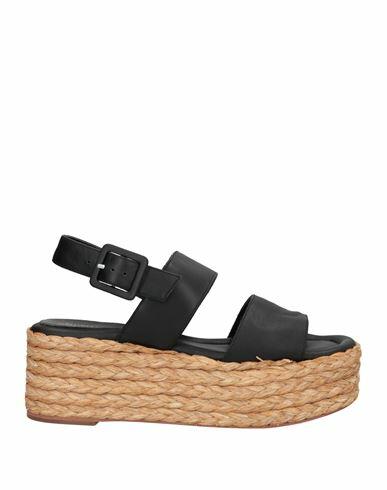 Paloma Barceló Woman Espadrilles Black Soft Leather Cover