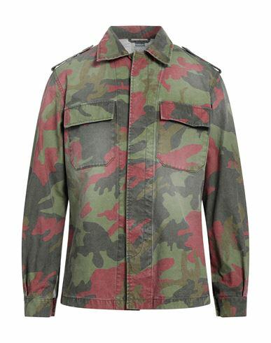 Manuel Ritz Man Shirt Military green Cotton Cover